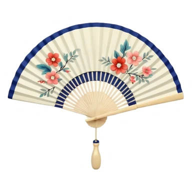 korean handheld fan sticker