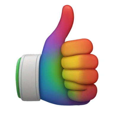 Two Rainbow Thumbs up sticker