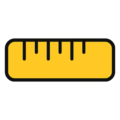 Add color to the classic measuring ruler icon with lineal color and black outlines, preserving the classic look. sticker