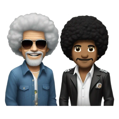 bob ross and michael jackson sticker