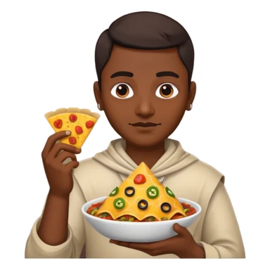 Un indio con un nacho sticker