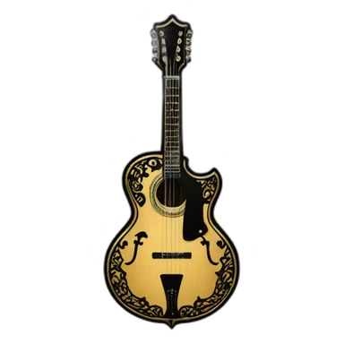 Fleur de lis shaped electric guita sticker