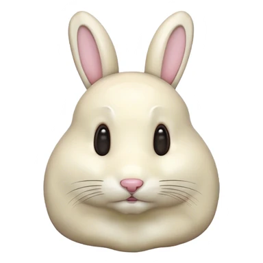 white chocolate bunny sticker