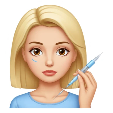 Girl getting Botox  sticker