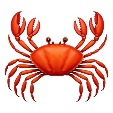 A crab with eight legs and two pincers sticker
