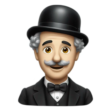 Charlie chaplin without a hat sticker