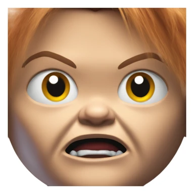 Chucky doll angry sticker