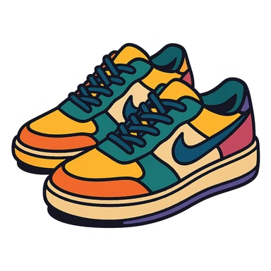aesthetic college student sneakers sticker