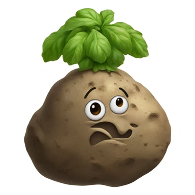 Potato climbing a mountain sticker