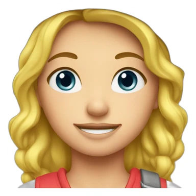Pretty blonde farmer girl sticker