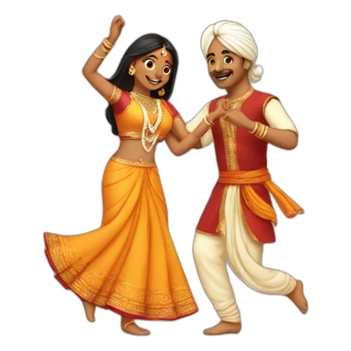Indian couples dancing  sticker
