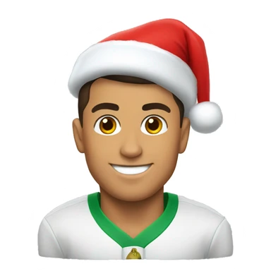 Cristiano Ronaldo with santa hat sticker