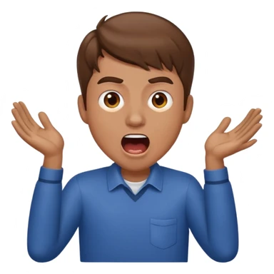 man sitting at a table, shouting, working, energetic sticker