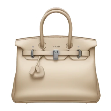 Birkin beige marfa bag with silver hardware without padlock sticker
