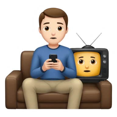 Televizyon izleyen adam sticker