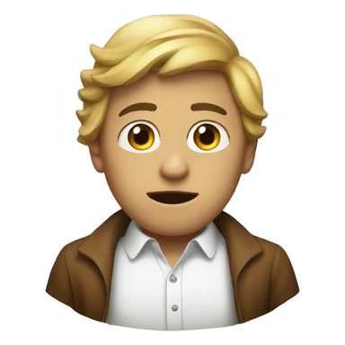 Emoji inquiet  sticker