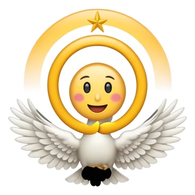 Quiero un emoji de la paz con una paloma blanca y un círculo sticker