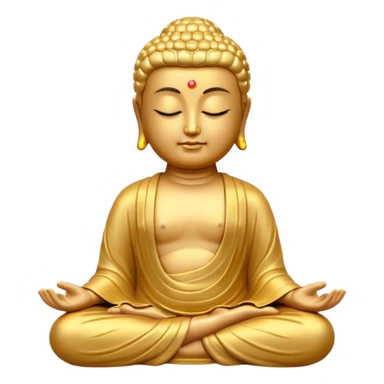 Buddha emoji in meditation sticker