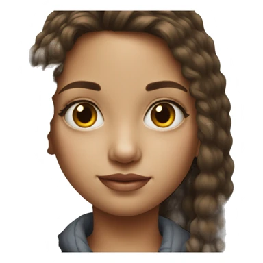 realistic portrait of a girl sticker