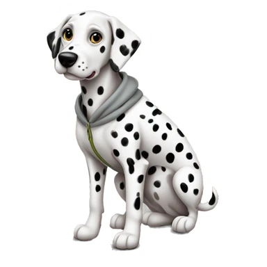 Dalmatian a hoodie sticker