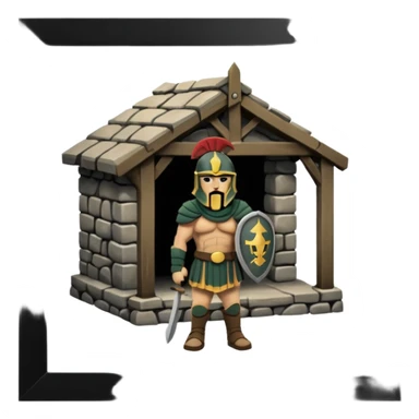 Spartan soldier barrack sticker