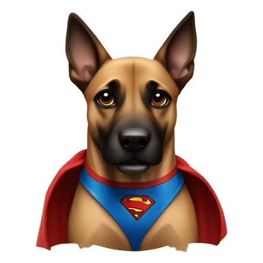 logo superman dog malinois  sticker