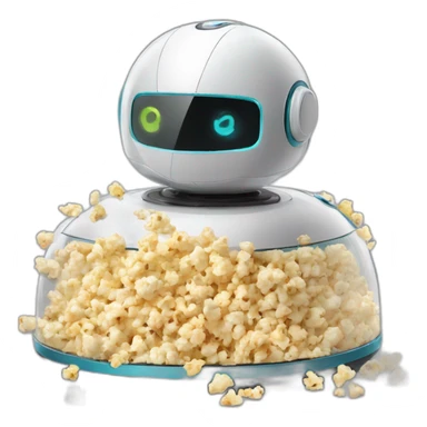 robot vacuum cleaner popcorn sticker