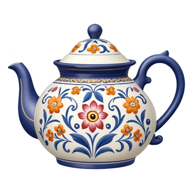 teapot with design on it sticker