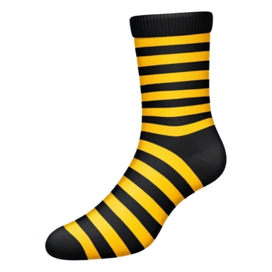 black and yellow striped socks sticker