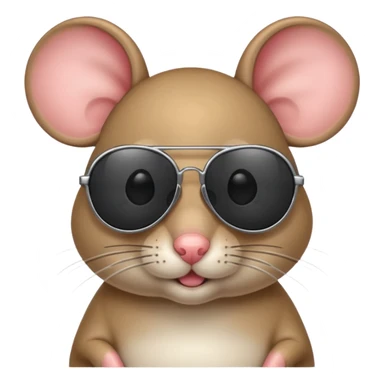 Mouse in sunglasses sticker