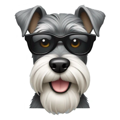 Schnauzer with sunglasses sticker