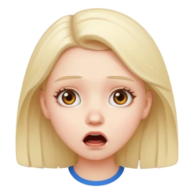 a girl in shock sticker