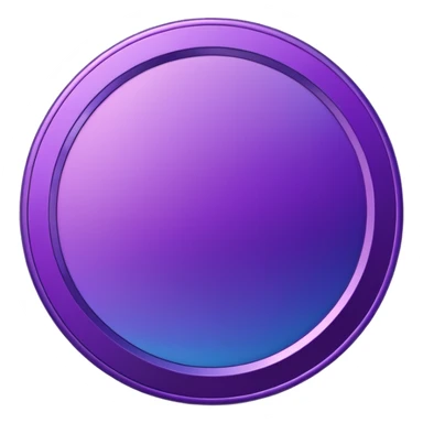 Purple modern Gradient coin 3d half rotate sticker