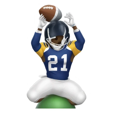 Football player headstand  sticker