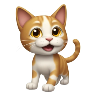 gato volando  sticker