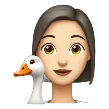 In love female goose sticker