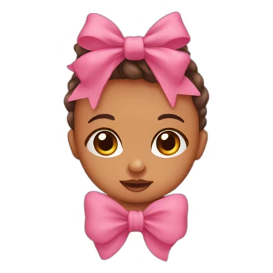 Newborn with a bow sticker