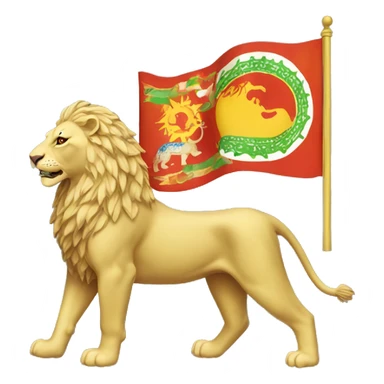Kaviani flag with Persian lion and sun sticker