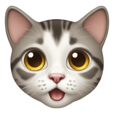 Shocked wide eyes cat sticker