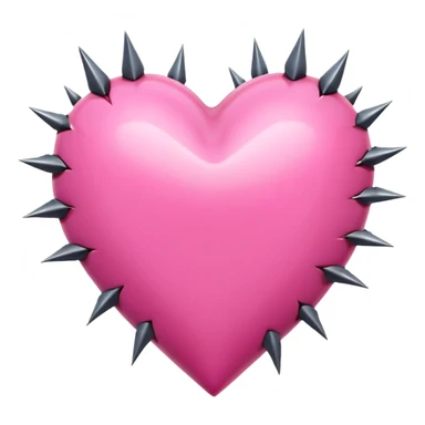 pink heart with thorns sticker