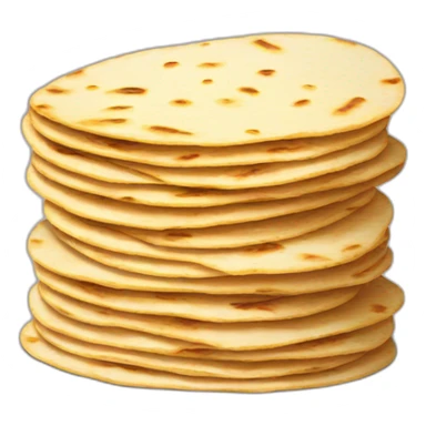 Small Stack of tortillas with some grill marks sticker