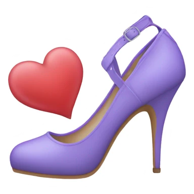 women's shoes with a heart sticker