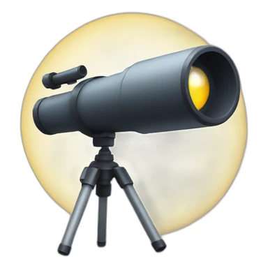 A telescope with a twinkle in its eye sticker