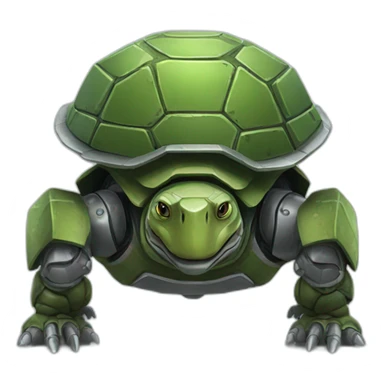 A robot armored turtle sticker