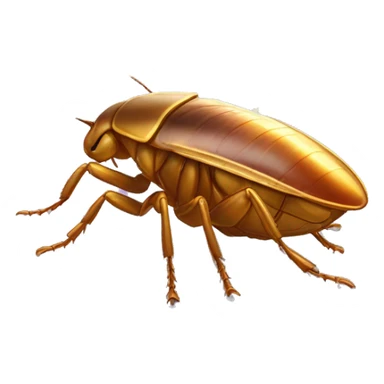 A golden cockroach, with rays of light, all around it, like a 🌟) and with a “capital N” engraved on its abdomen. It must be seen from the front like 🪳 but it must be all Golden sticker