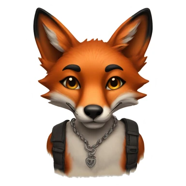 Fox with tattoos sticker