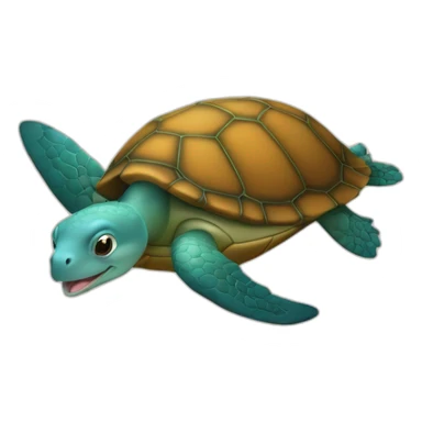 Tortue sur une baleine sticker