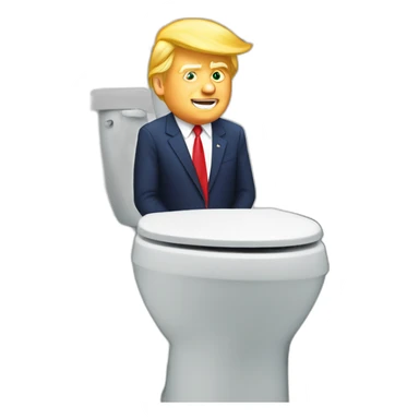 Trump on a toilet sticker