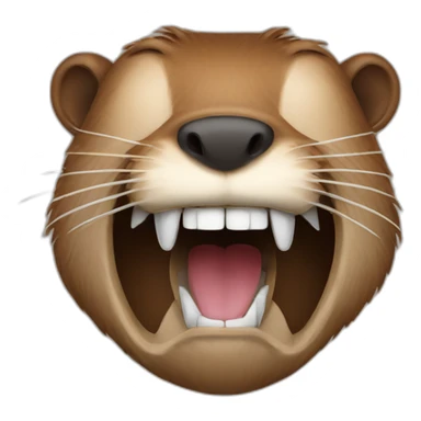 beaver with teeth sticker