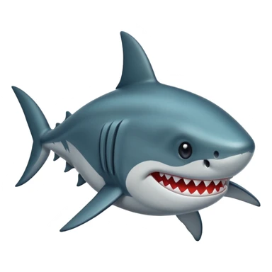 Un tiburón pero negro sticker